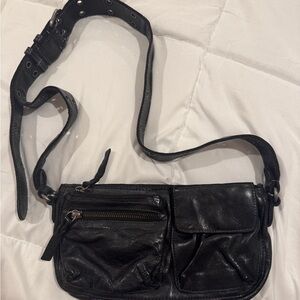 Free People Wade Leather Sling Bag